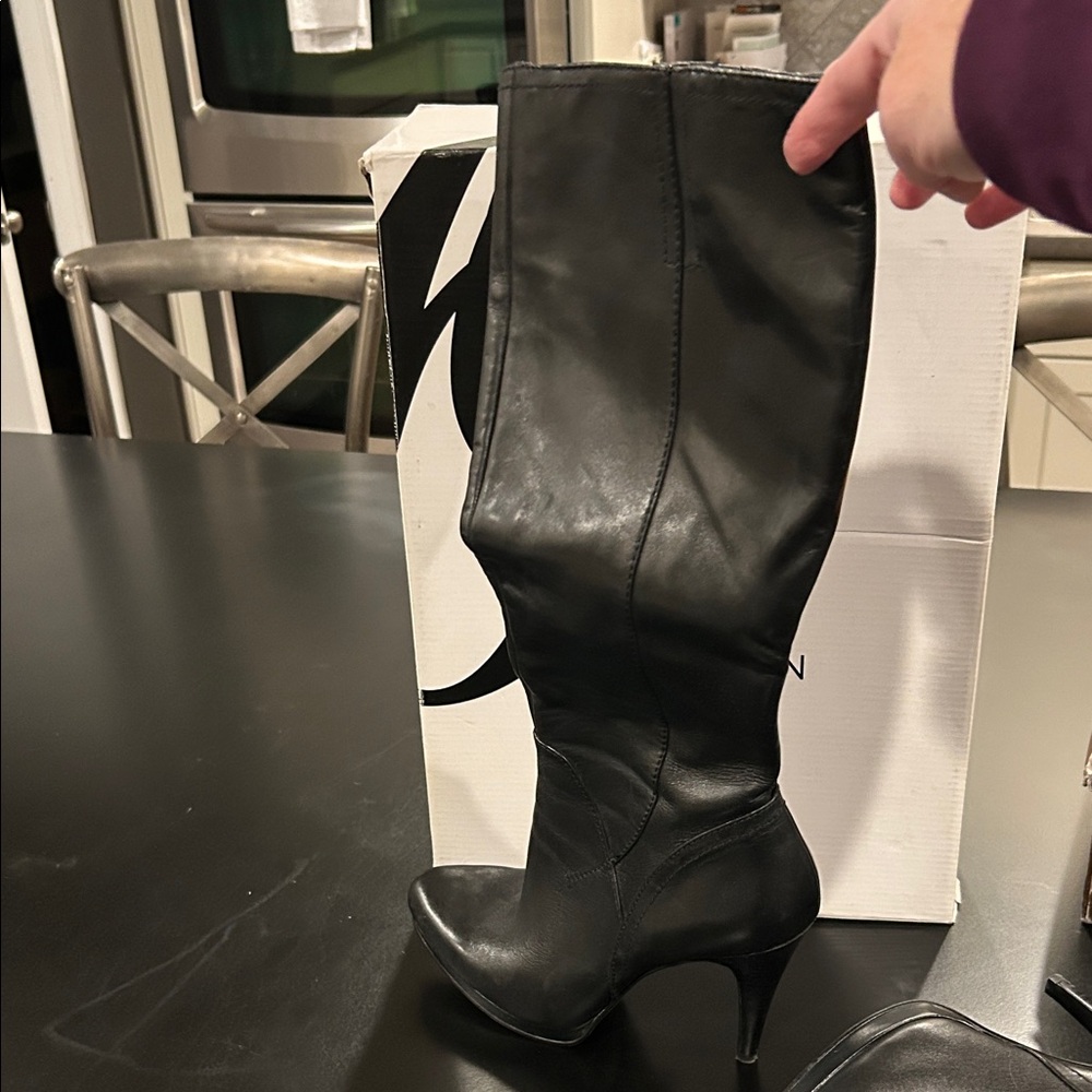 Nine West Black Heeled Boots